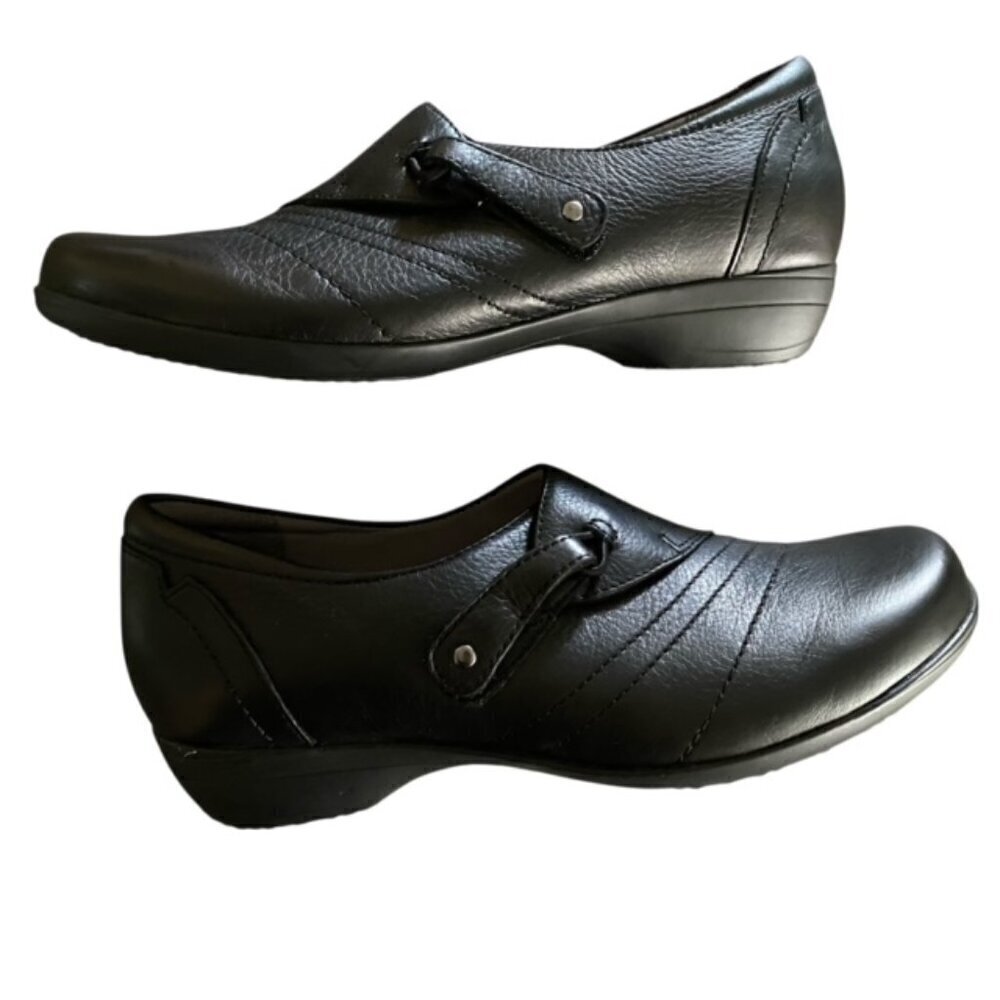 Dansko Franny Black Leather Slip On Shoe